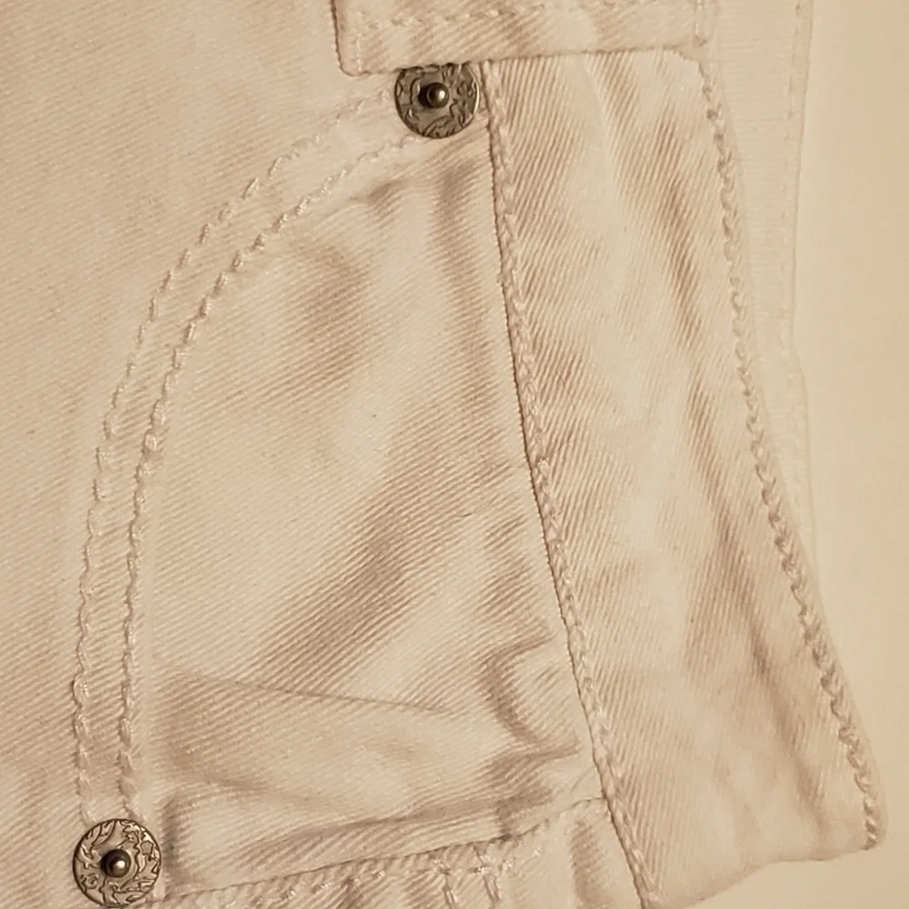 Paris Blues White Raw Hem Cutoff Y2K Denim Shorts